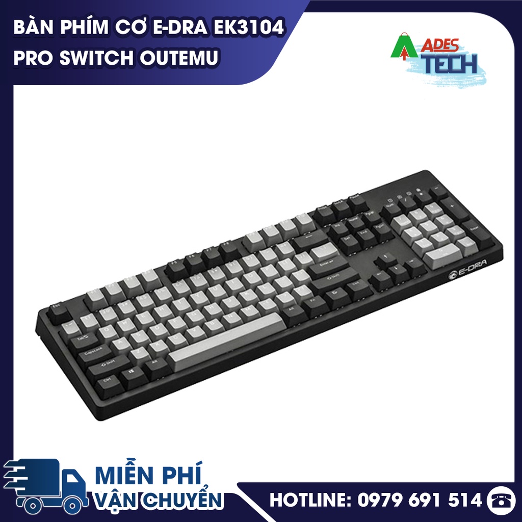Bàn phím cơ EDRA EK3104 Pro Switch OUTEMU Bảo hành 24 tháng