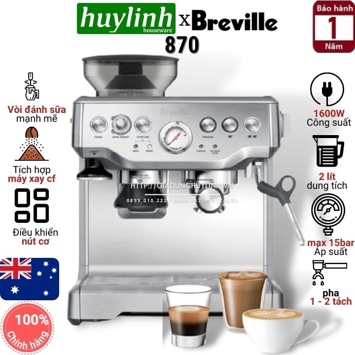 [Mã ELHAMS5 giảm 6% đơn 300K] Máy pha cà phê Breville 878 Barista Pro - Breville 870 - Tặng bộ quà Barista