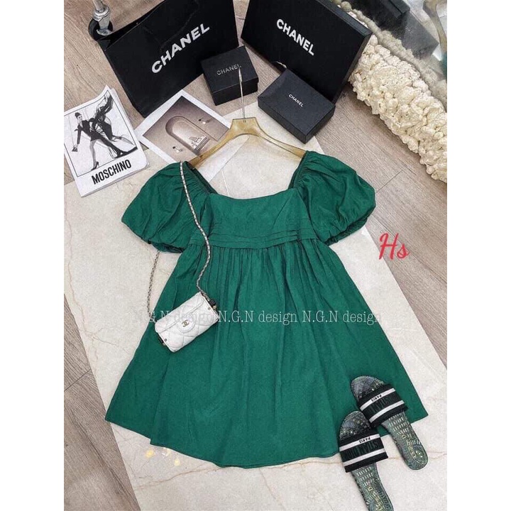 [FREESHIP,MẾN TẶNG QUÀ XINH] [MẪU MỚI HOT] VÁY, ĐẦM CỔ VUÔNG NƠ LƯNG, CHẤT LỤA MỀM MÀU XANH TRẮNG HỒNG TÔN DA KHOE DÁNG