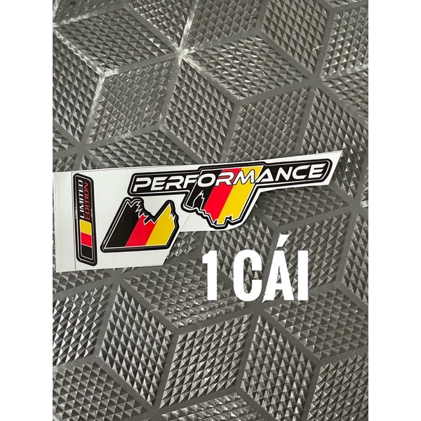 Tem Performance ITALY / AMG / ĐỨC / PHÁP decal pvc cao cấp SHIN LUNG công nghệ in Nhật Bản chống thấm dán xe hơi, xe máy