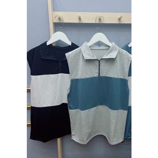 Bộ đùi khoá cổ phối sọc ngang HSU1