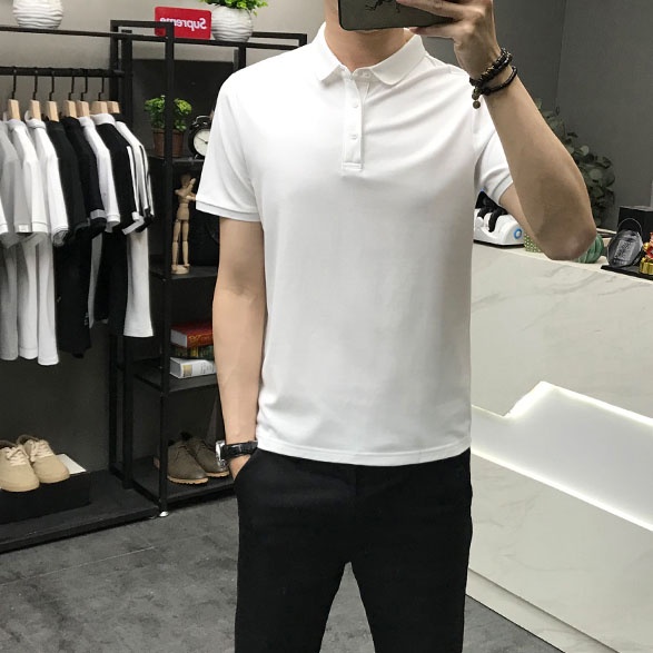 Áo Polo Nam Trơn Văn Phòng Trẻ Trung In Họa TIết Chữ GK Zenkonam MEN TOP 241V2