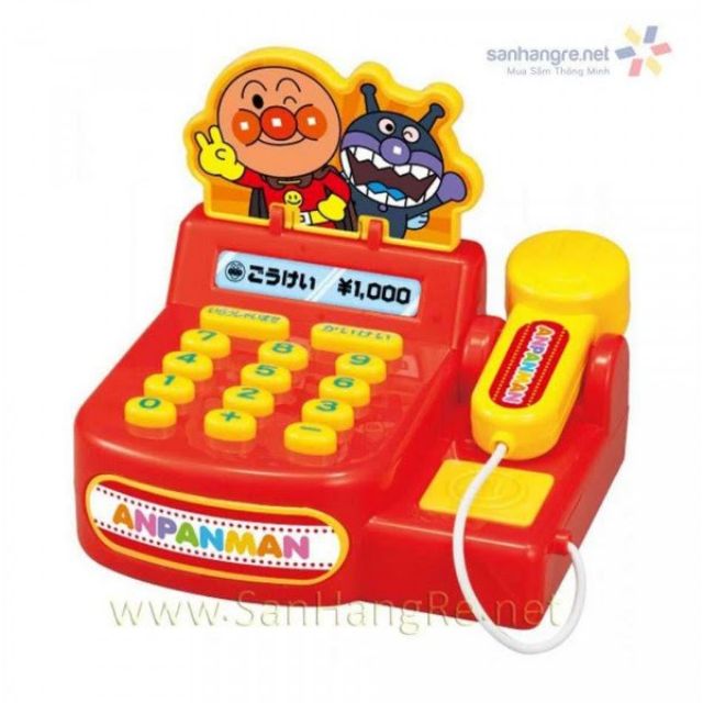 Máy tính tiền siêu thị Anpanman Mini chạy pin phát tiếng