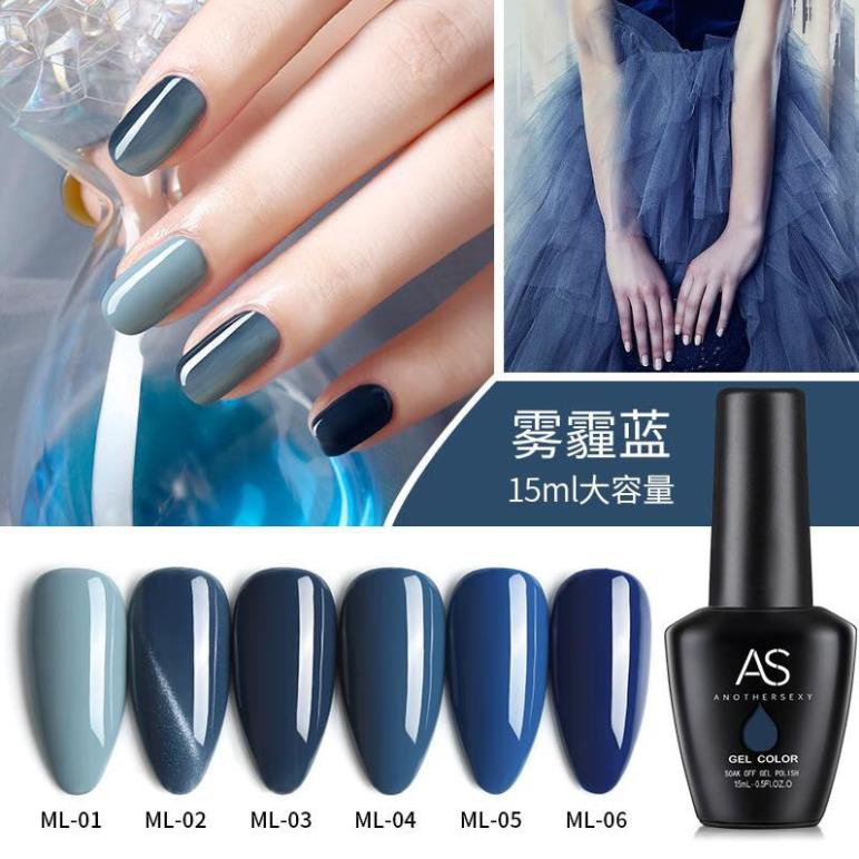 Sơn Gel As vỏ đen Mã ML ( Cam Kết Chính Hãng - làm khô sơn gel bằng máy hơ uvled )