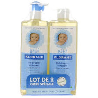 Bộ đôi sữa tắm gội klorane 500ml