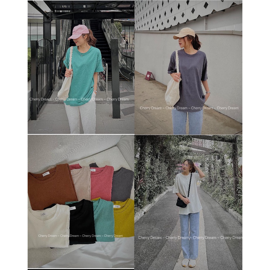 Áo phông trơn cotton tuyết nhiều màu oversize, mặc đôi nam nữ mặc cực mát