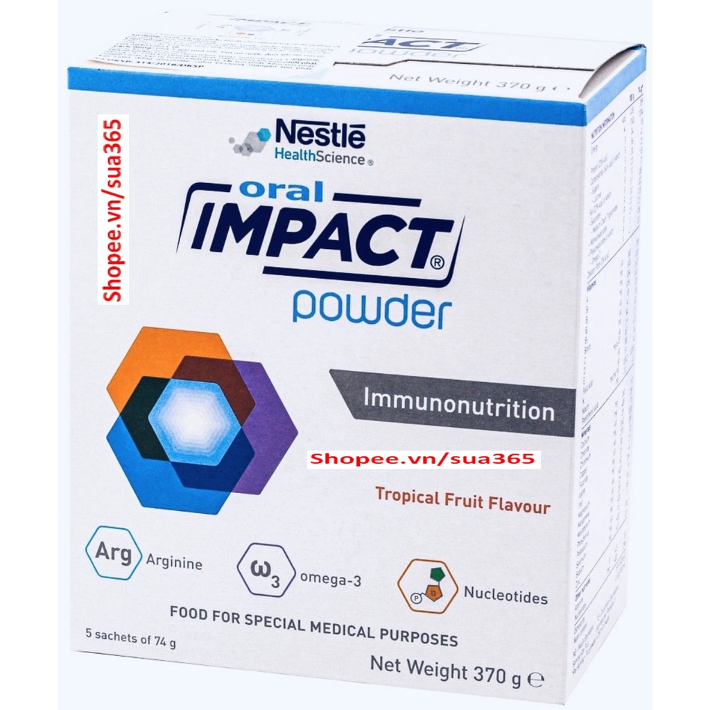 Sữa Oral Impact Powder_370g - Dinh dưỡng tối ưu cho bệnh nhân ung thư và sau phẫu thuật - Date Luôn Mới