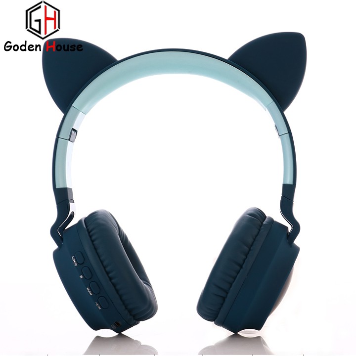 Tai Nghe chụp tai Mèo Bluetooth Cao Cấp phát sáng,Headphone Tai Mèo Đáng Yêu,Có Mic,Chống Ồn,Âm Thanh Trầm Ấm | BigBuy360 - bigbuy360.vn