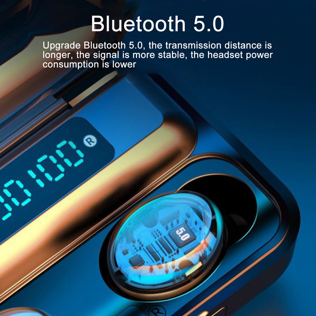 Tai Nghe Nhét Tai Không Dây F9-5C Bluetooth 5.0 Cho Điện Thoại