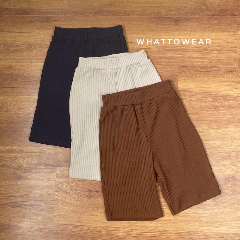 đơn 99K] Quần biker short lưng cao thun gân dày giãn tốt cao cấp - by Whattowear