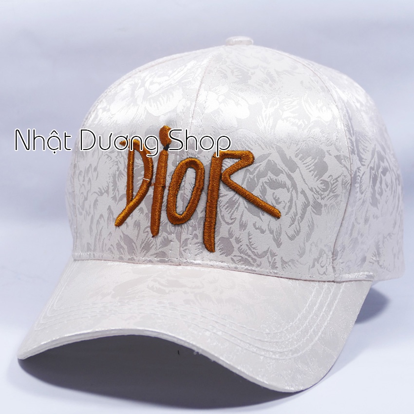 Mũ lưỡi trai ❤️ Nón kết thêu hình chữ Di.or chất kaki, Cotton cao cấp form unisex nam nữ