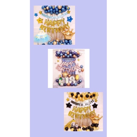 Sét bóng trang trí sinh nhật Vương miện Đầy Đủ Y HÌNH