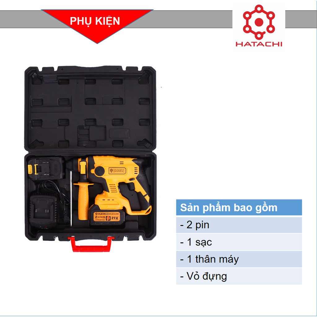 Máy khoan | Máy khoan pin chuyên dụng Hukan ZX3 - PRO | Hàng chính hãng | Công nghệ Mỹ