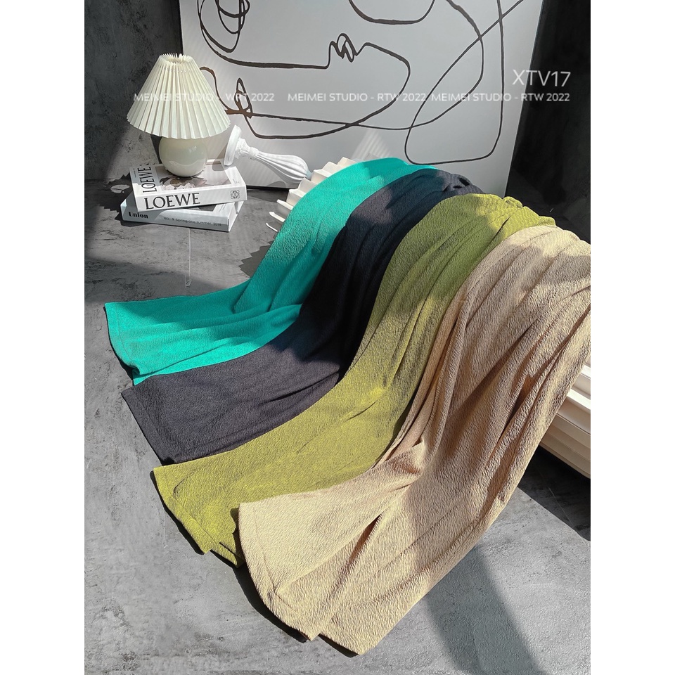 Đầm Gogi xốp nhăn 2 dây xích - Váy xẻ đùi dáng midi ôm body - Mặc đi chơi, đi biển | XTV17 | MeiMei Studio