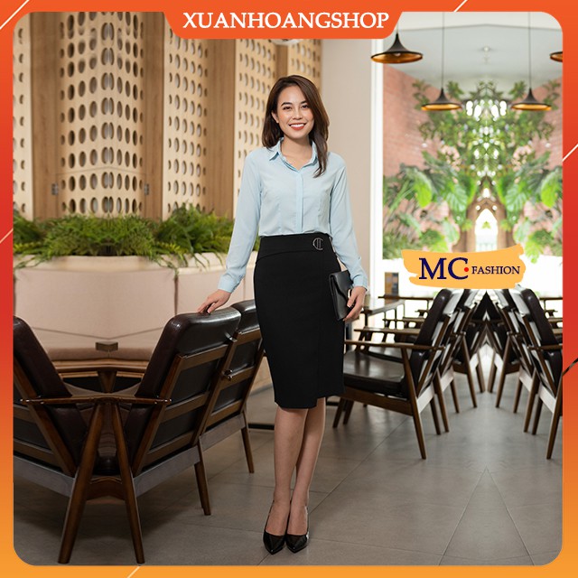 Chân Váy Bút Chì Dài Mc Fashion, Kiểu Nữ Công Sở, Dáng Ôm, Lưng Cạp Cao 2 Màu (Đen – Xanh Tím Than), Đẹp, Cv0389, Xẻ Tà | BigBuy360 - bigbuy360.vn