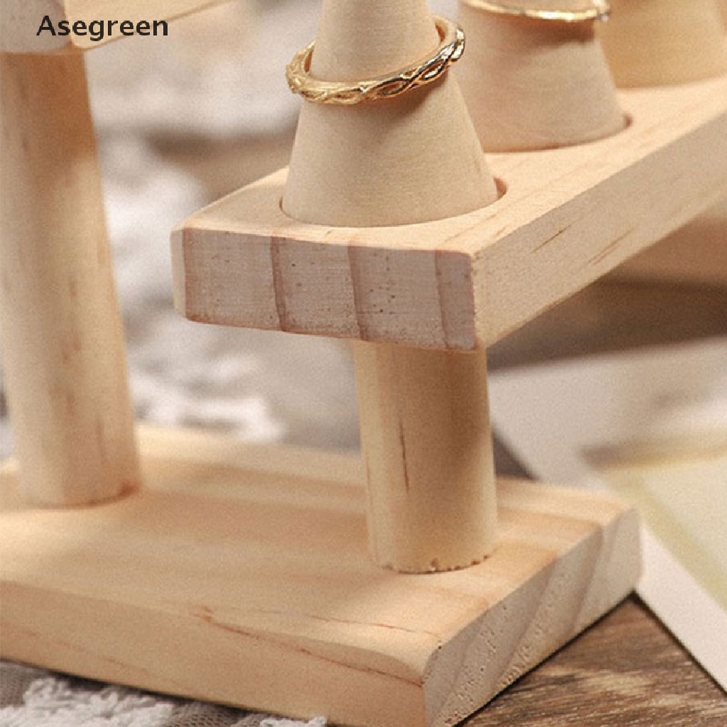 Giá Đỡ Trưng Bày Nhẫn Bằng Gỗ Phong Cách Boho