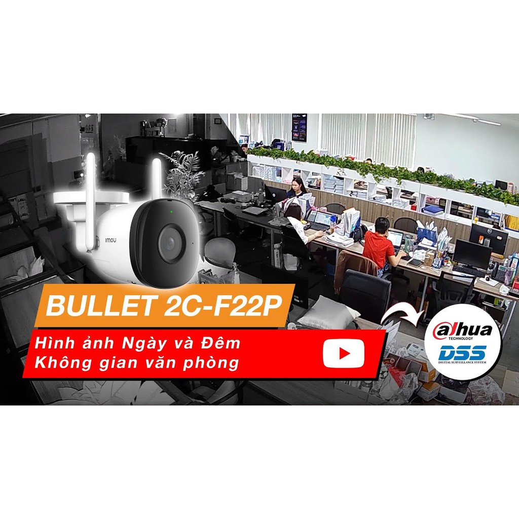 Camera IP WIfi Ngoài Trời Imou F22P - FullHD 1080 Tích Hợp Mic Thu Âm,Phát hiện con người- Bảo Hành 24 THÁNG