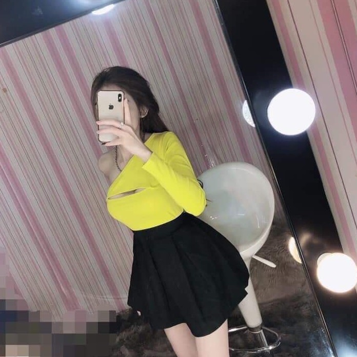 Áo kiểu lệch vai xẻ ngực sexy cực hot