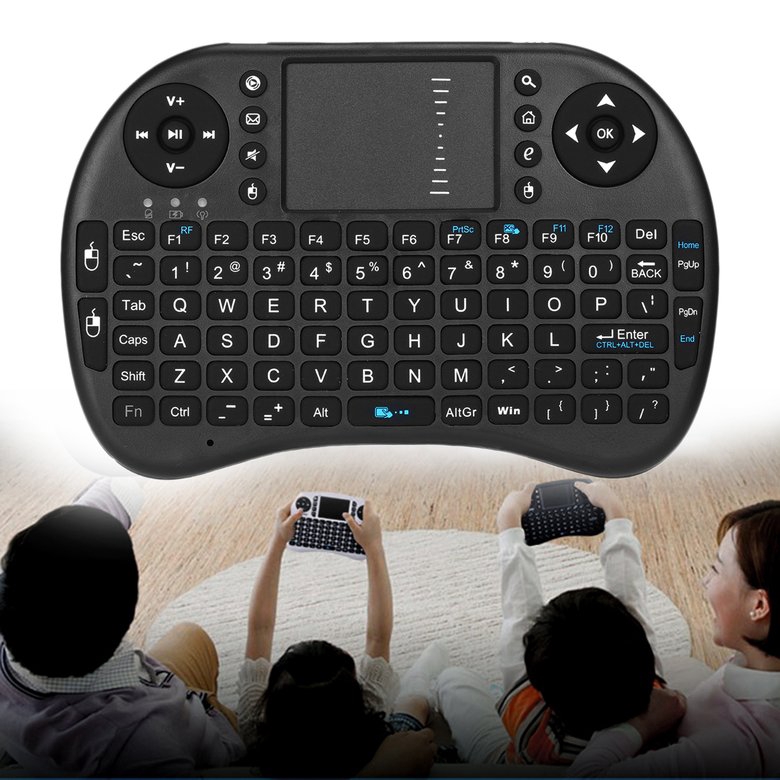 PK Mini Wireless Keyboard Multi-media Remote Control Touchpad Handheld Keyboard