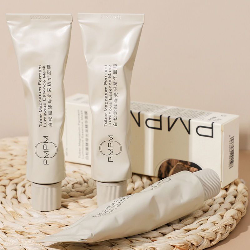 pmpm Mặt nạ Cải thiện tình trạng xỉn màu loại bỏ vàng da dưỡng ẩm thức khuya làm sáng và trắng da tuýp nhỏ màu trắng dạng bôi