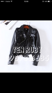 Áo da zara dư xịn