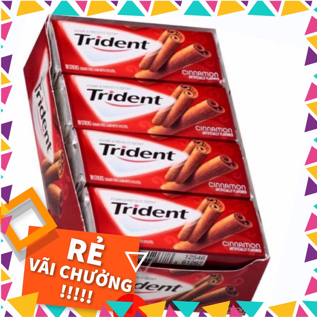 một Hộp kẹo cao su Trident đủ vị NEW