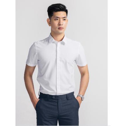 Áo sơ mi ngắn tay màu trắng ARISTINO- Ass182s7- slim