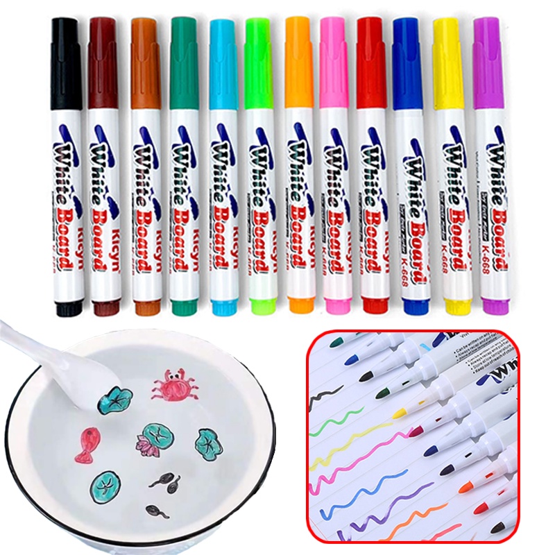 Bộ Bút Nổi Mực Nước Sáng Tạo Và Thú Vị Kèm Bút Vẽ Màu Sắc Dành Cho Trẻ Em