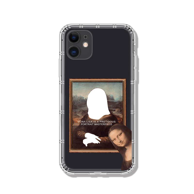 Ốp Điện Thoại Trong Suốt Họa Tiết mona lisa Cổ Điển Cho iphone 13 14 pro max 6s 7 8 plus xr 12 mini 11 pro xs max se2