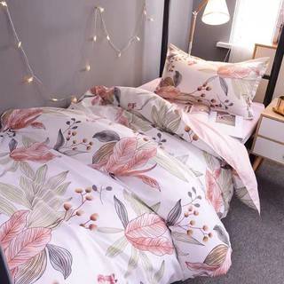 Cotton Poly Bộ Chăn Ga Gối Hoa Bằng Lăng
