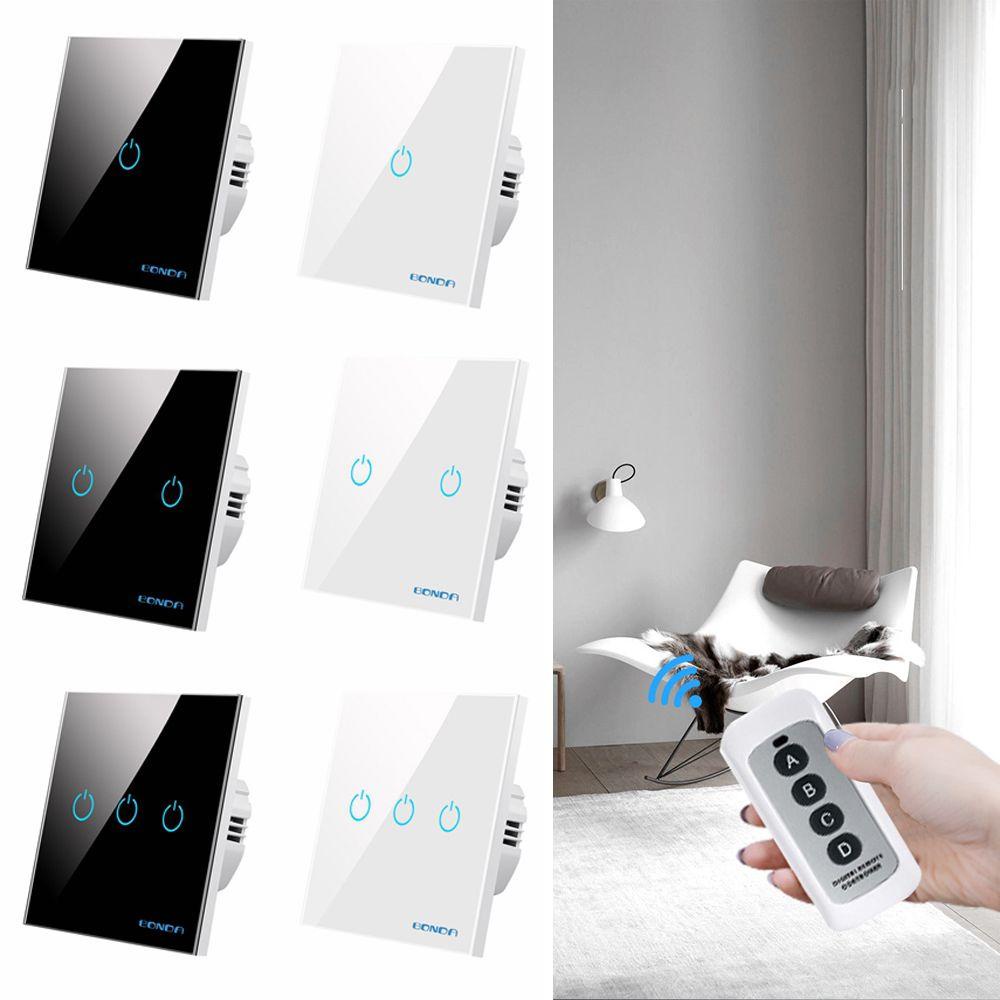 Công Tắc Đèn Gắn Tường Cảm Biến Mặt Kính 20M Kết Nối Wifi Chống Thấm Nước