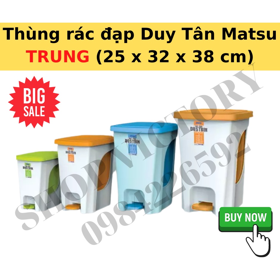 [FREESHIP HOẢ TỐC HCM 1H] THÙNG RÁC ĐẠP MATSU TRUNG - No.272, THÙNG RÁC VĂN PHÒNG