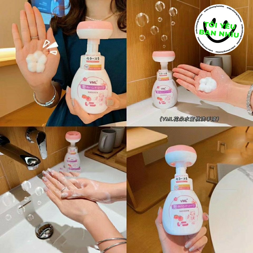 Bọt Rửa Tay Hình Bông Hoa Mùi Đào 220ml