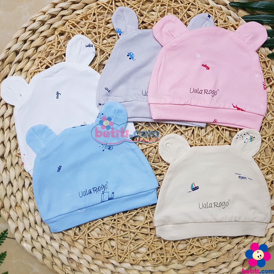 Mũ Sơ Sinh Uala&amp;Rogo Chất Petit, Mũ Đội Che Thóp Uala Cho Bé Mềm Mại - 8939001524074