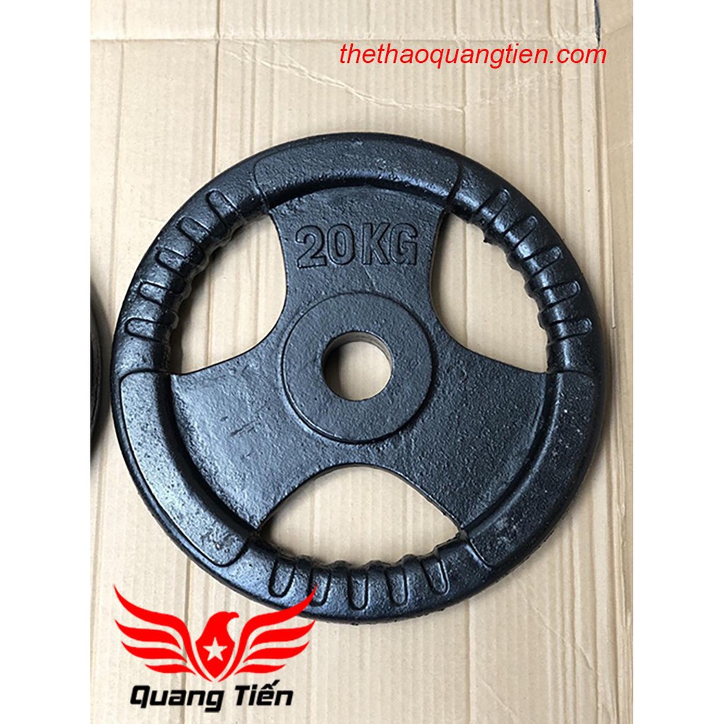 Tập thể dục lành mạnh Bánh tạ gang 10kg,miếng tạ gang 10 kg 3 cánh,đĩa tạ gang 10 kg phi 30 3 lỗ bền,đẹp,đủ cân,sơn tĩnh