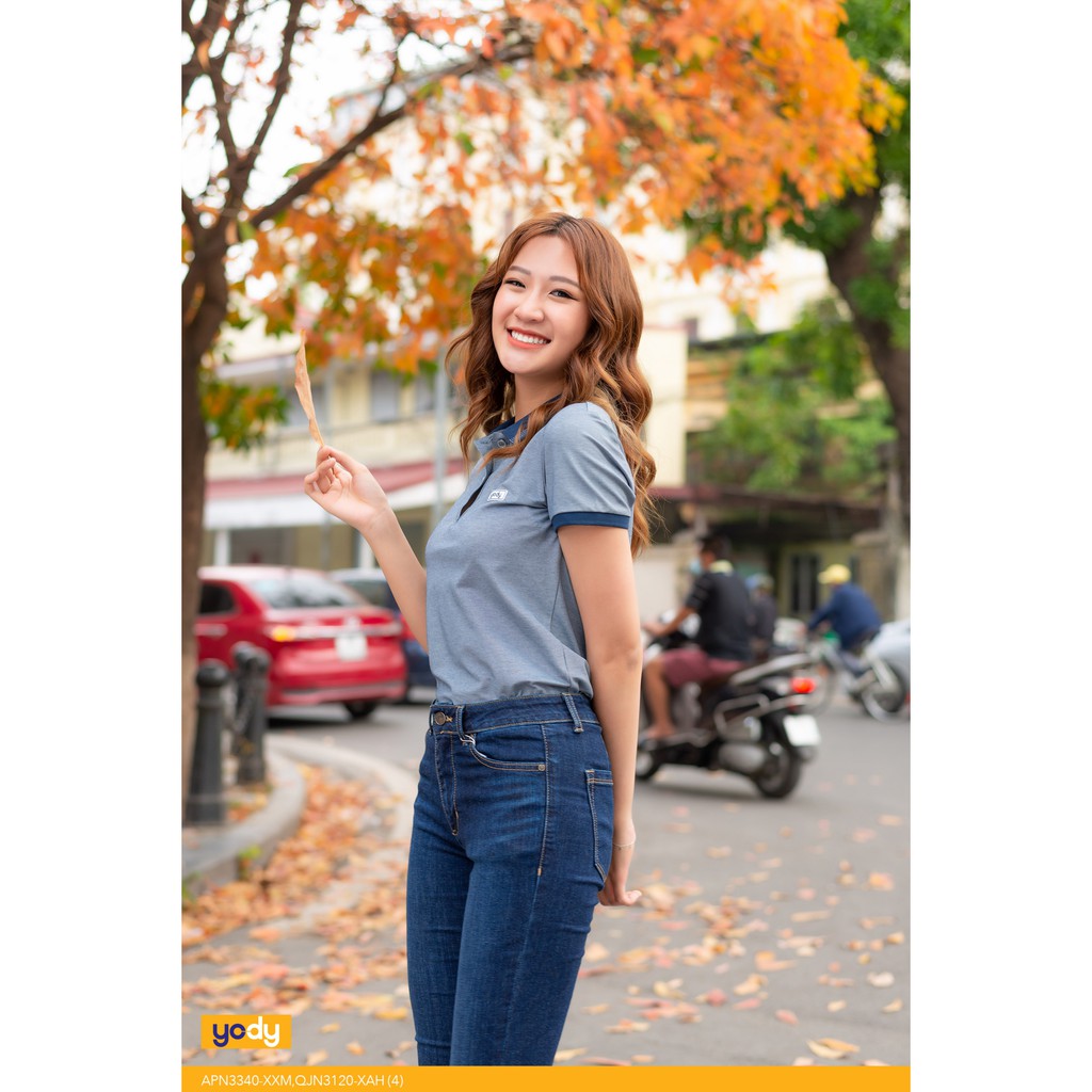 Quần Jean Baggy Cotton Yody Cạp Cao Co Giãn Không Bai Nhão QJN3120