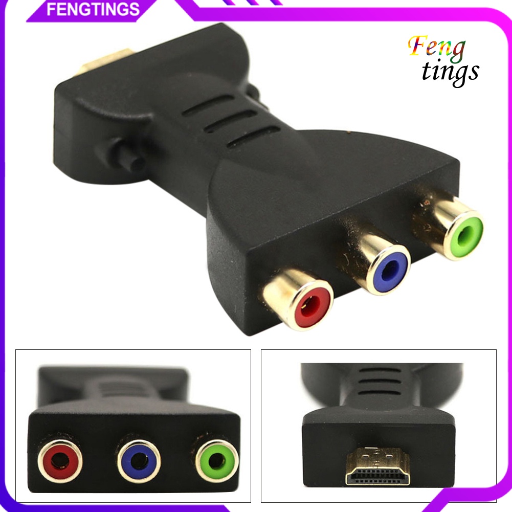 Đầu Chuyển Đổi Hdmi Sang 3 Rc Av Rgb Rca Video Audio Tv Dvd Mạ Vàng