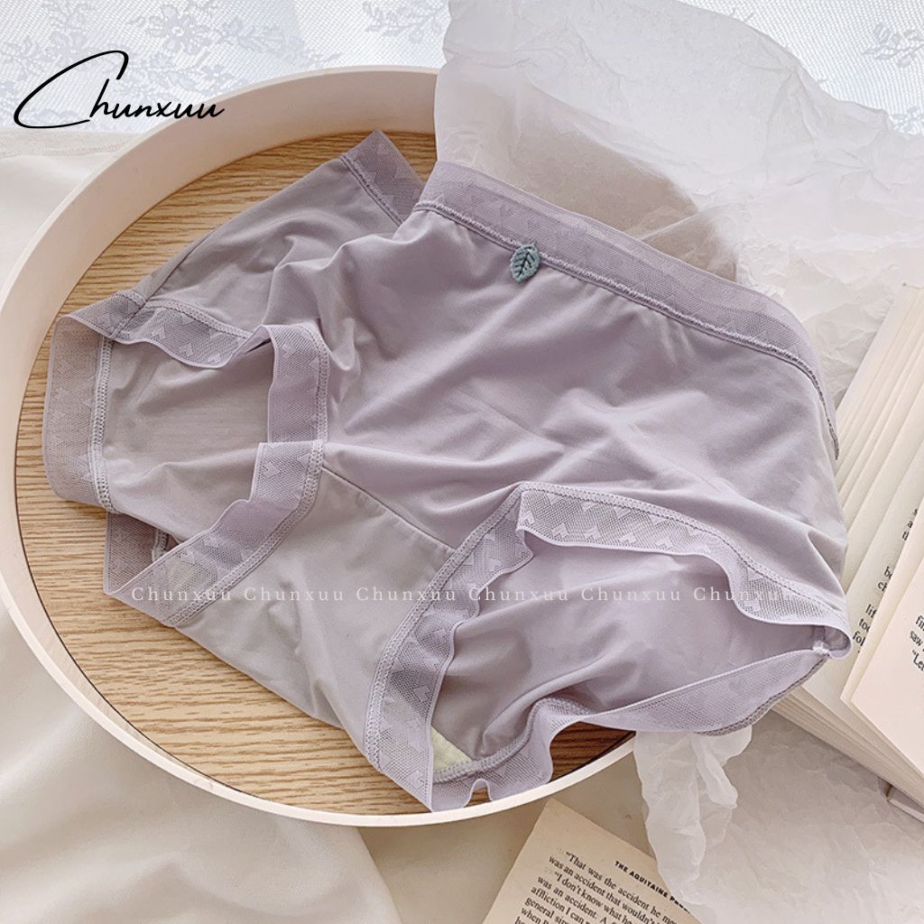 Quần lót nữ su lạnh cao cấp CHUNXUU, phối viền ren màu sắc trung tính chất liệu mềm mại- QC80
