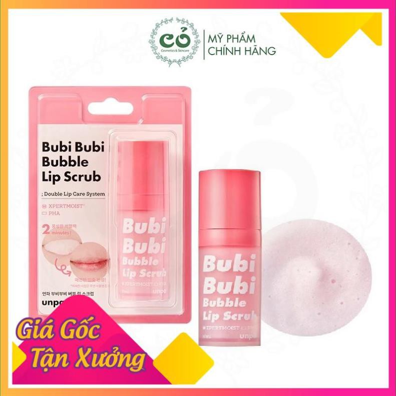 Gel sủi bọt tẩy tế bào chết môi Unpa Bubi Bubi Lip