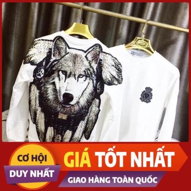 Áo Nỉ Nam Thu Đông Hình Sói Đính Đá Có Lót Bông | BigBuy360 - bigbuy360.vn