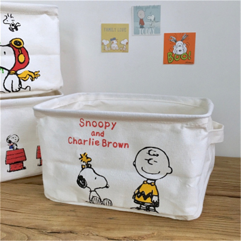 Giỏ Đựng Đồ Bằng Vải Chống Nước In Hình Hoạt Hình Có Thể Gấp Gọn Tiện Dụng