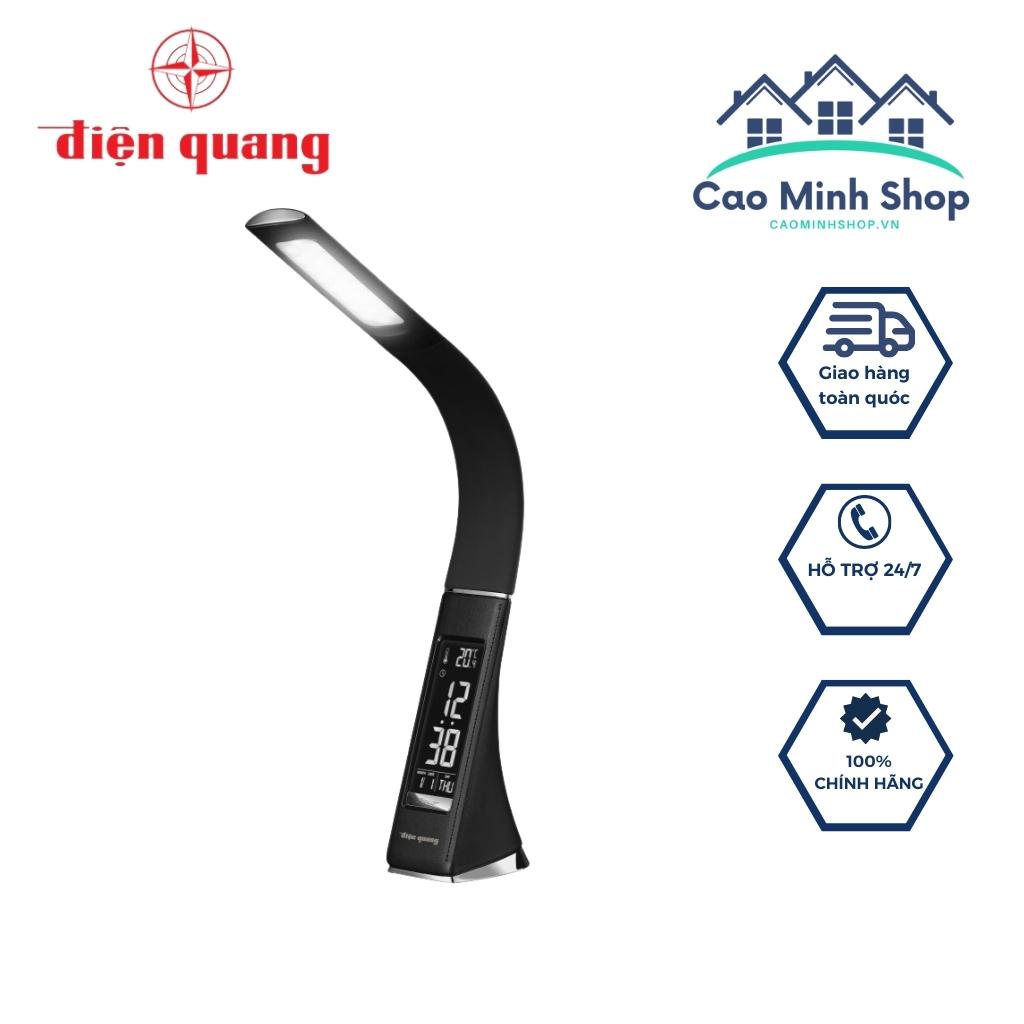 Đèn bàn LED Điện Quang thông minh, tích hợp đồng hồ báo thức, cảm biến nhiệt độ, chính hãng, cao cấp - Cao Minh Shop