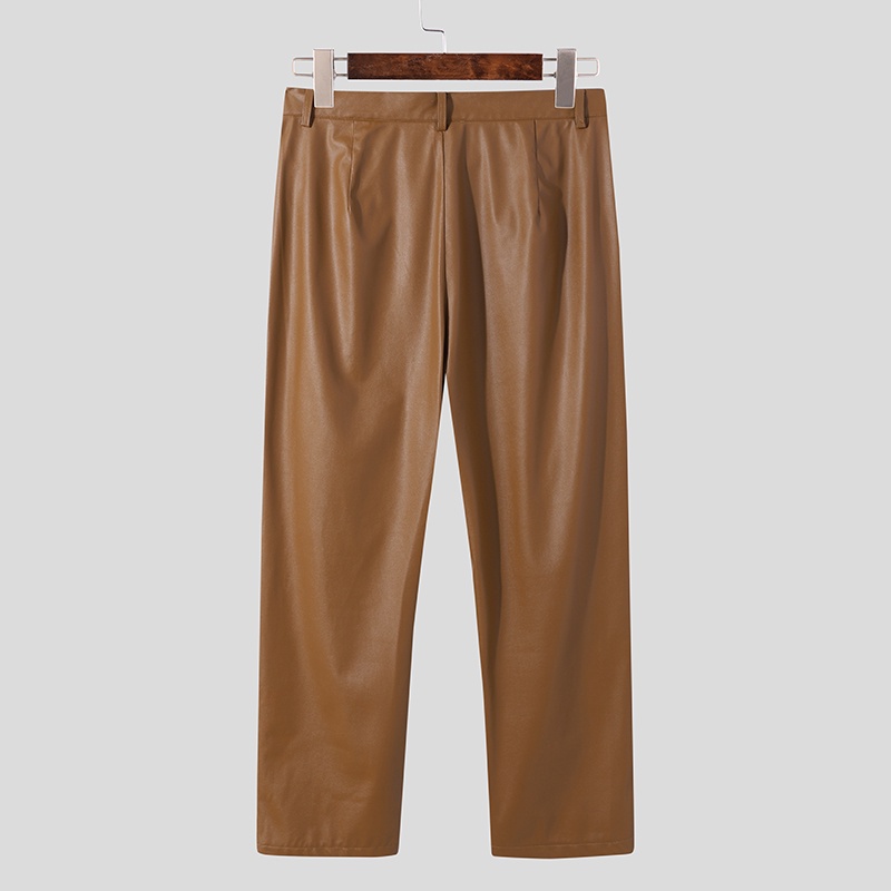 Quần dài INCERUN ống suông rộng phong cách Hàn Quốc dành cho nam