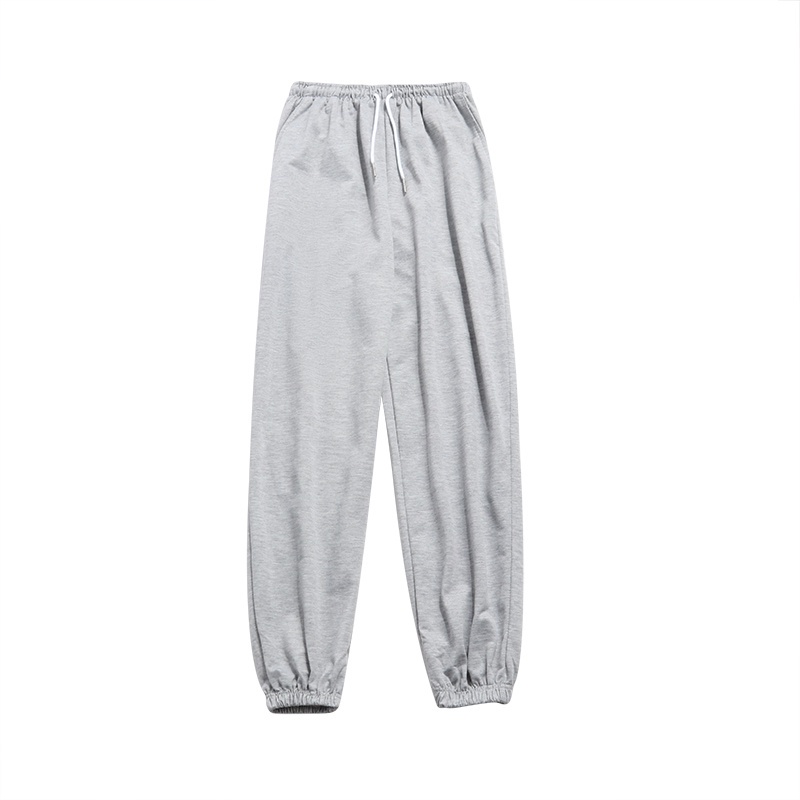 Quần dài thể thao dáng rộng màu trơn thời trang xuân thu phong cách Hàn Quốc cho nam