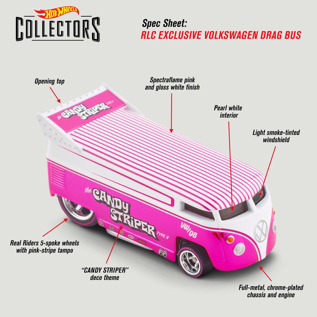 Xe mô hình Hot Wheels Volkswagen Drag Bus RLC Club-Exclusive