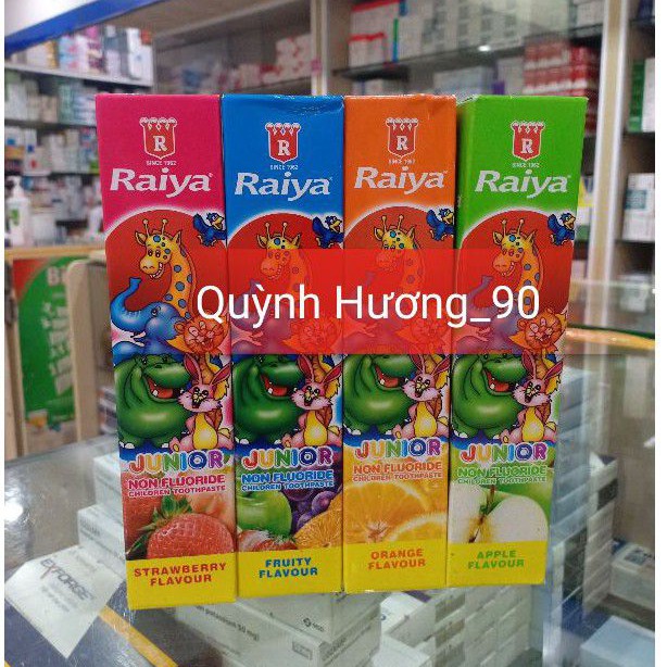 Kem đánh răng trẻ em Raiya 75g hương trái cây tạo hào hứng đánh răng cho bé