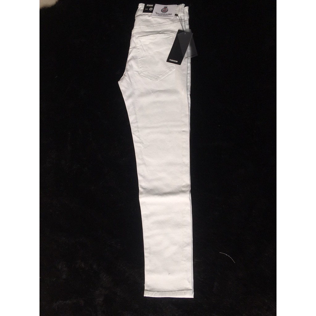quần jean nam trắng đen co giãn (tặng kèm khẩu trang su 3D) phong cánh cá tính
