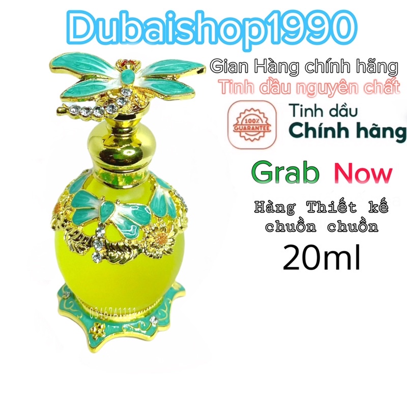 Tinh dầu nước hoa Dubai thiết kế chuồn xanh nơ cao cấp