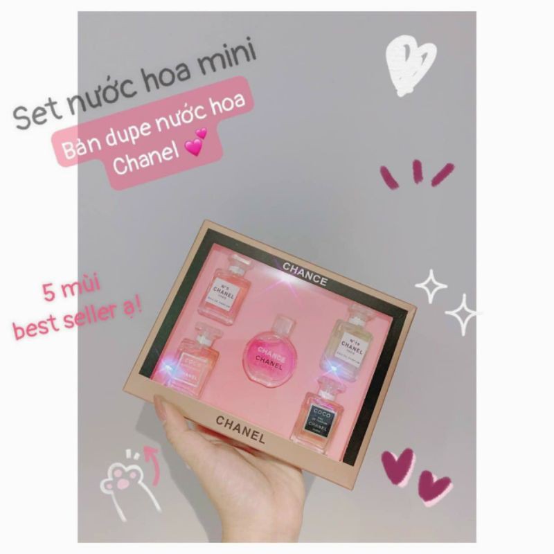 Set 5 Chai Nước Hoa Mini Chanel