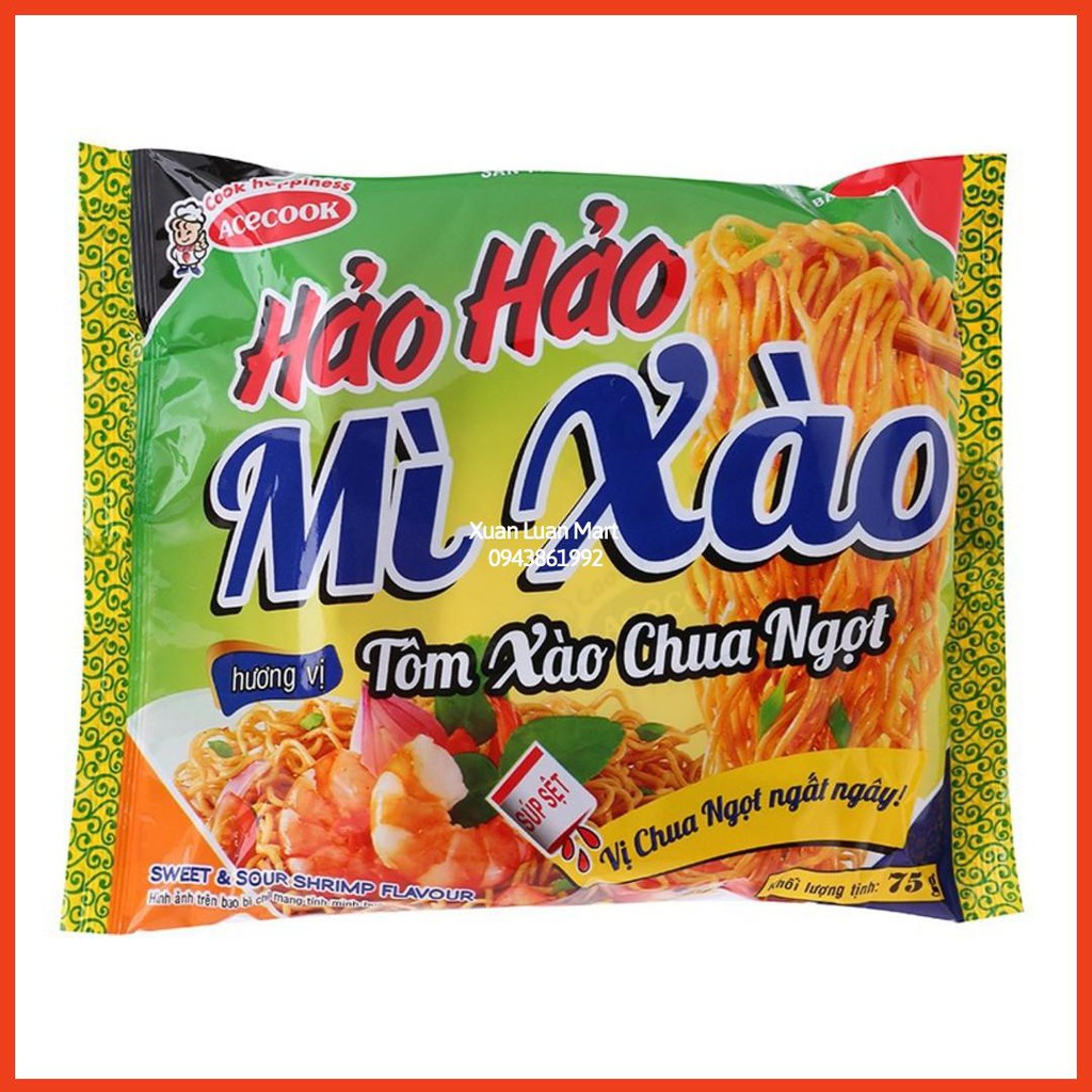 MÌ XÀO HẢO HẢO TÔM XÀO CHUA NGỌT - TÔM HÀNH 75G